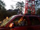 Starting out from the northern suburbs of Houston - The Woodlands - an overnight bloom of pine tree pollen coated the car and the antennas